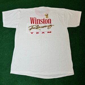 Vintage 90s Winston Racing Team Tobacco Cigarettes NWT Men XL Stock Car T Shirt